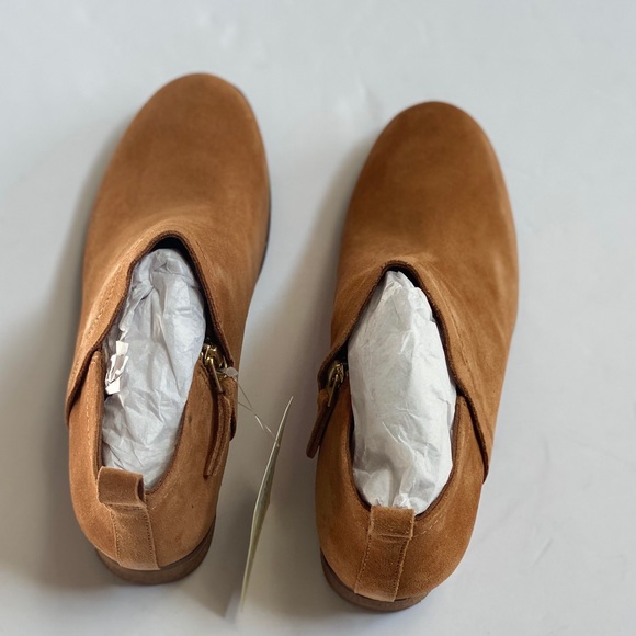 NEW Toms Deia Caramel Brown Suede Zip Bootie - Picture 6 of 7